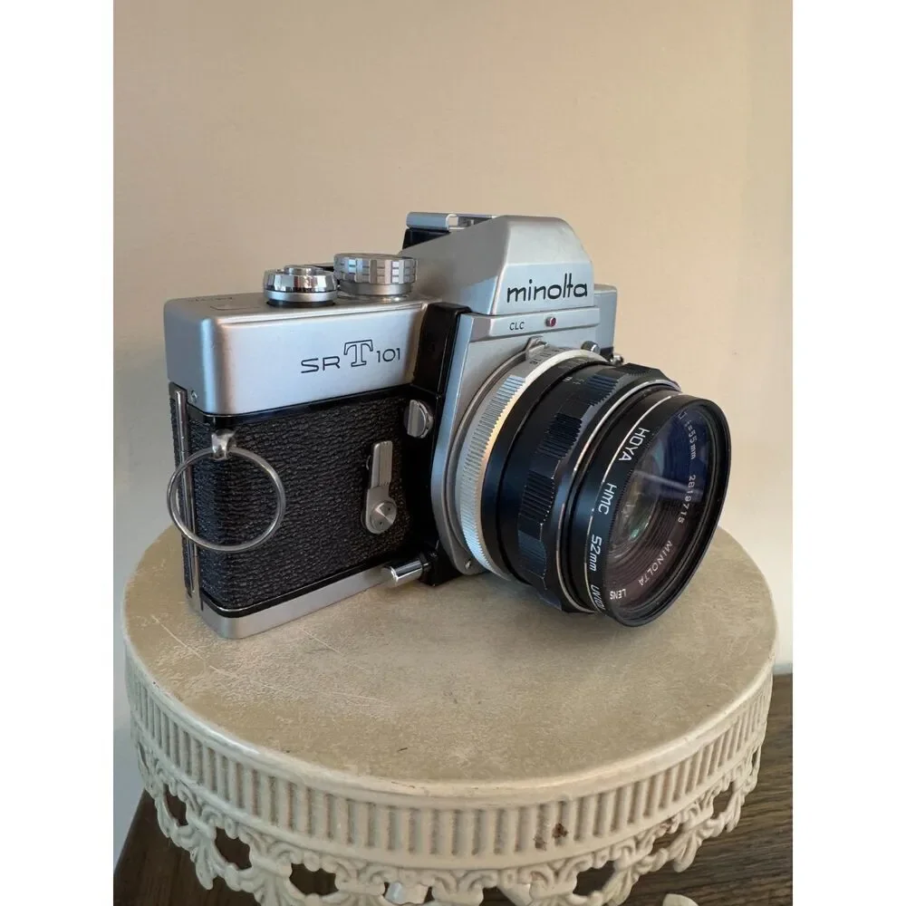 Vintage Minolta SrT 101 with Rokkor PF x 55 mm F1.7 lense great condition